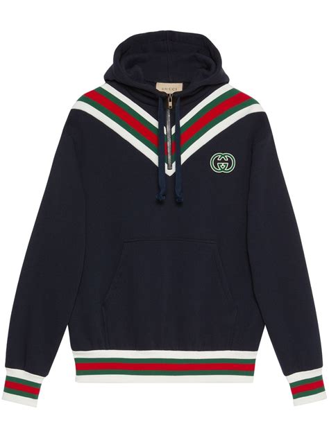 supreme gucci stripe hoodie|farfetch gucci hoodie.